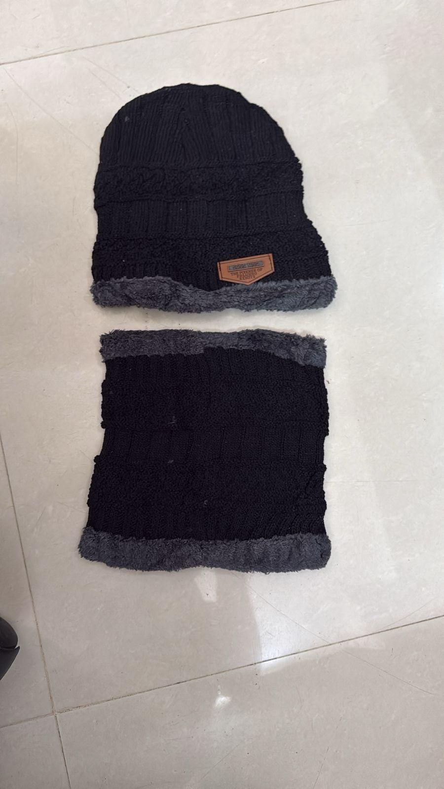 Unisex Woolen Winter Cap & Scarf Set